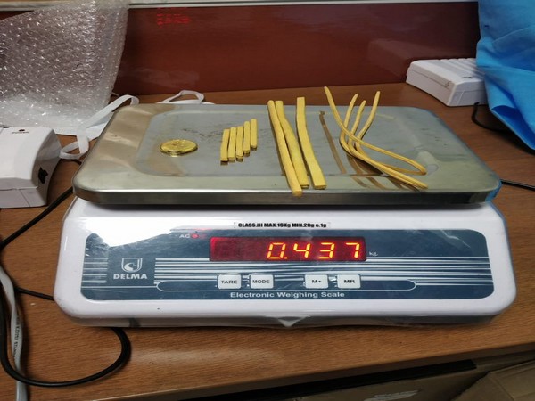 A visual of the gold seized by the Air Intelligence Unit of Kannur. (Photo/ANI)