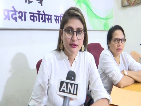 Goa Women Congress president Pratima Coutinho speaking to ANI in Panaji on Wednesday. Photo/ANI