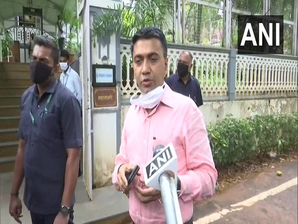 Goa Chief Minister Pramod Sawant speaking to ANI in Panaji on Monday. Photo/ANI