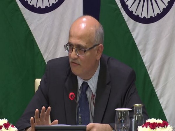 Foreign Secretary Vijay Gokhale at a press briefing in New Delhi on Thursday. (ANI/Photo)