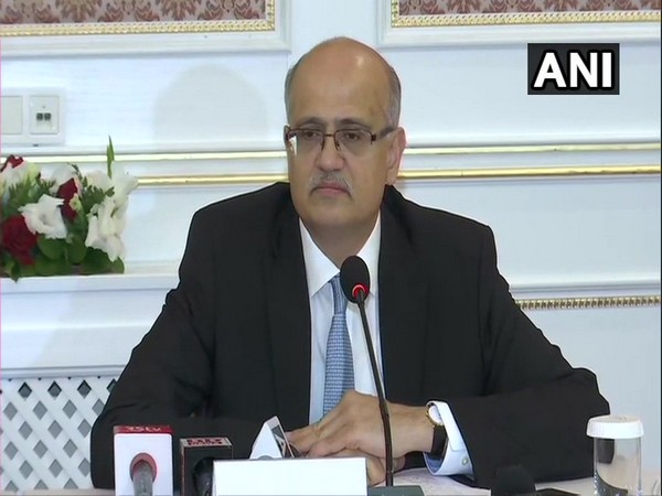 Foreign Secretary Vijay Gokhale briefing media in Bishkek.