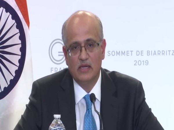 Foreign Secretary Vijay Gokhale at the media briefing in Biarritz, France on Monday (Photo/ANI) 