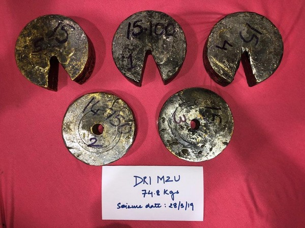 Visual of the gold seized on Friday by the DRI. 