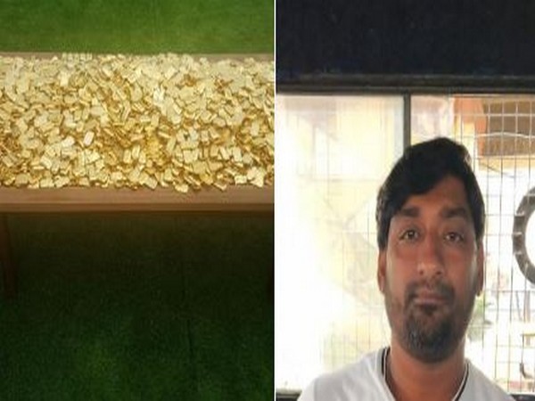 SIT seizes fake gold biscuits weighing 303 kg and taken a person identified Vasim into custody. (Photo/ANI)