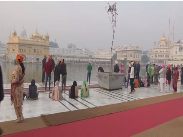 Devotees at Golden Temple, Amritsar on Tuesday. Photo/ANI