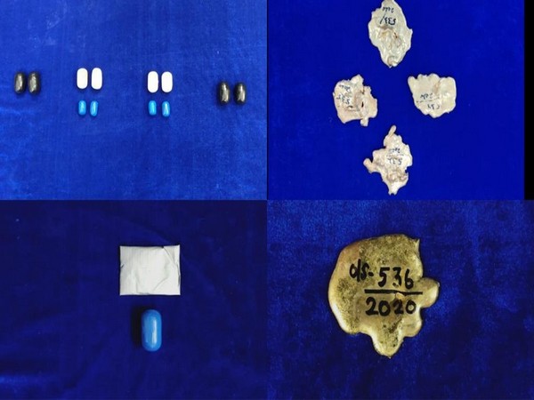 Visual of seized gold at Chennai Airport.
