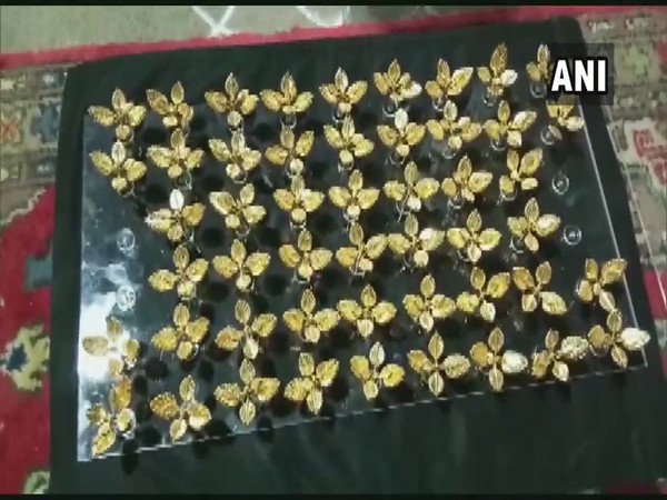Devotee offered 50 gold tulsi leaves to the deity at Varaha Lakshmi Narasimha temple in Visakhapatnam on Thursday.