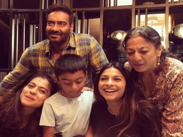 Kajol with her family (Image source: Instagram)