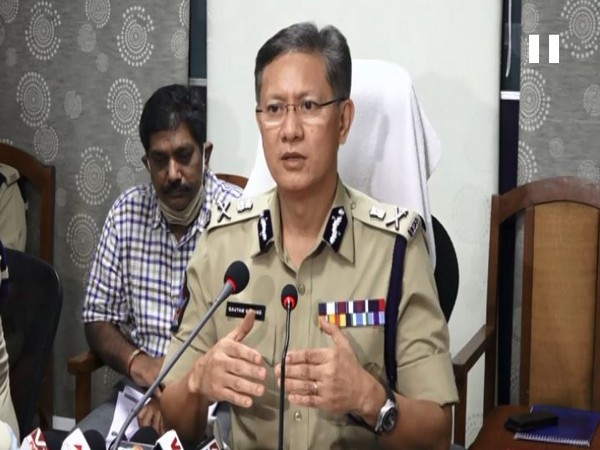 DGP Gautam Sawang speaking to reporters on Sunday in Visakhapatnam. Photo/ANI