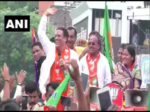 Actor Govinda campaigns for BJP candidate in Maharashtra Assembly polls on Saturday. 