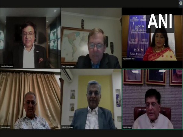 Union Minister Piyush Goyal during Indo-American investment series talk on Thursday.