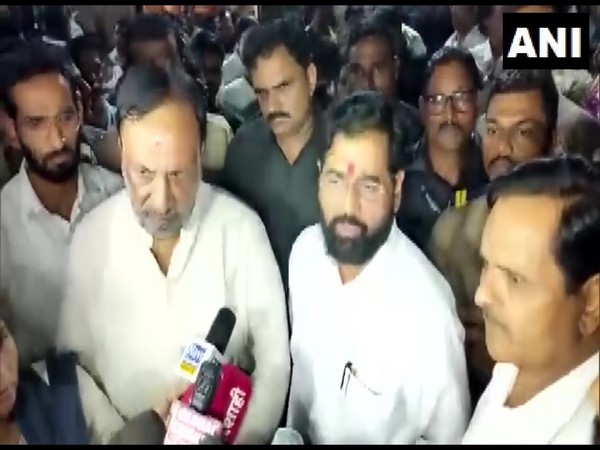 32 former corporators of Shiv Sena from Navi Mumbai met Maharashtra Chief Minister Eknath Shinde in Thane (Photo/ANI)