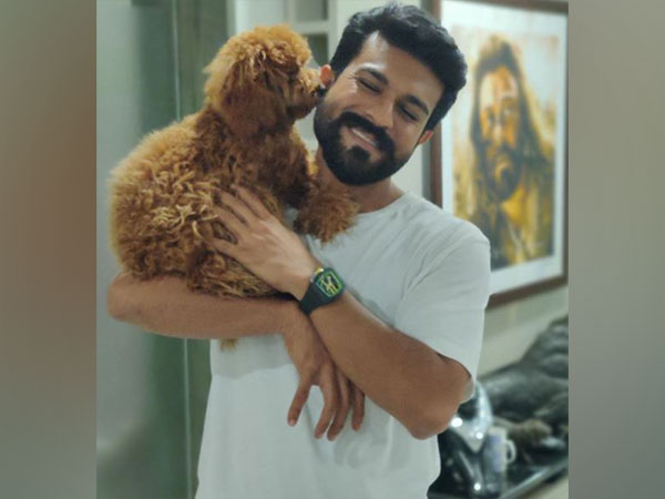 Ram Charan with Rhyme (Image source: Instagram)