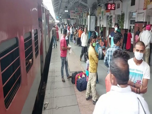 Passengers gathered at Ludhiana railway station as trains run behind schedule. (Photo/ANI)