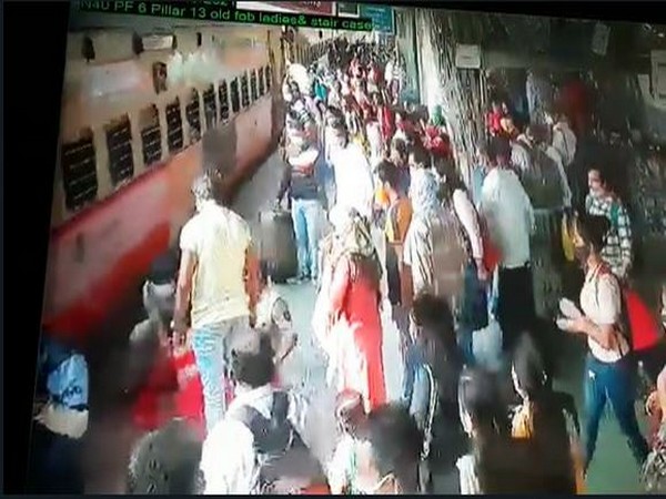 Visual from railway station's CCTV footage. (Photo/ANI)
