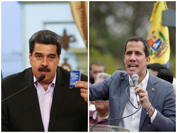 Venezuelan President Nicolas Maduro (L) and National Assembly leader Juan Guaido (R) (File photos)