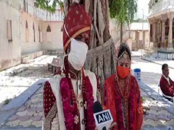A still from the wedding ceremony held in Vadodara. Photo/ANI