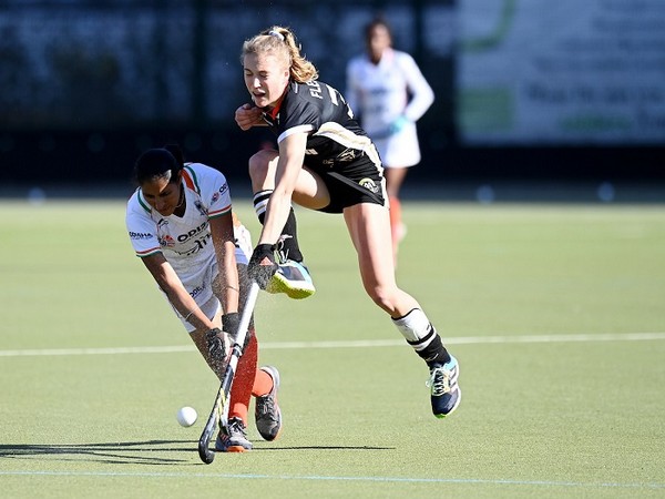 Indian women's hockey player Gurjit Kaur in action during the match (Photo/ Hockey India)