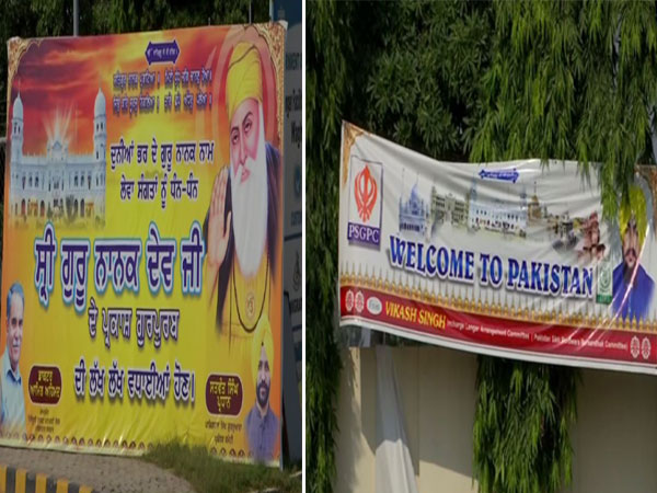 Posters, banners welcoming pilgrims visiting Gurudwara Kartarpur Sahib spotted in Wagah