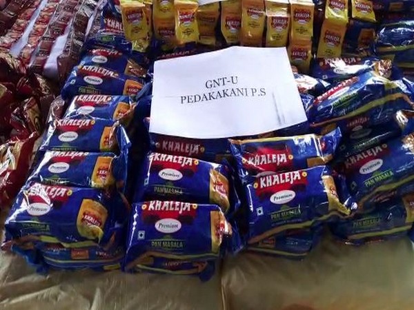 Gutka seized in Andhra Pradesh's Guntur (Photo/ANI)