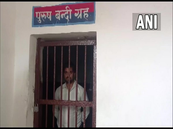 Man detained in Manipuri police station. 