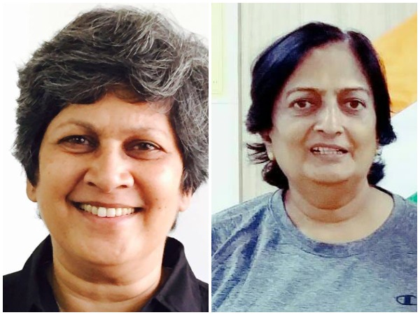 Former India women captains Shubhangi Kulkarni (left) and Shantha Rangaswamy (right)