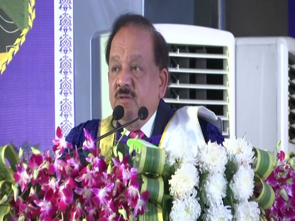 Union Minister for Health and Family Welfare Harsh Vardhan at AIIMS Rishikesh on Saturday. Photo/ANI