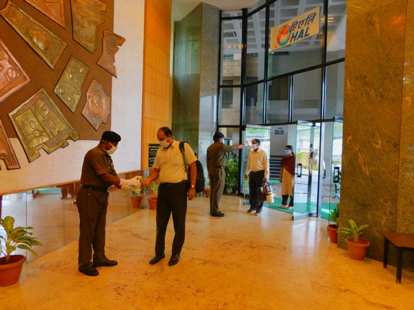 A visual of an office of Hindustan Aeronautics Limited (HAL). 