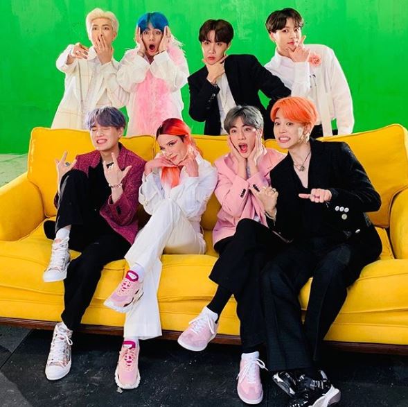 Halsey with K-Pop band BTS, Image courtesy: Instagram