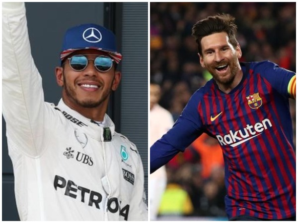 Lewis Hamilton and Lionel Messi 