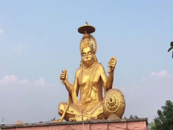 An Octa-metal statue of Lord Hanuman in Indore, Madhya Pradesh. 