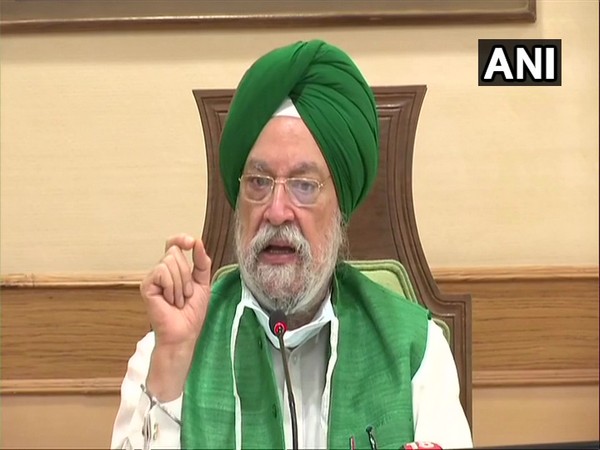 Hardeep Singh Puri, Union Minister for Housing and Urban Affairs during media interaction on Wednesday. (Photo/ANI)