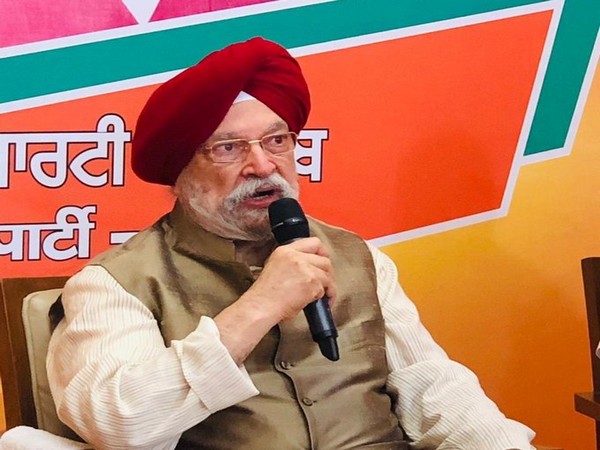 Civil Aviation Minister Hardeep Singh Puri addressing a press conference on Tuesday. (Photo: PIB)