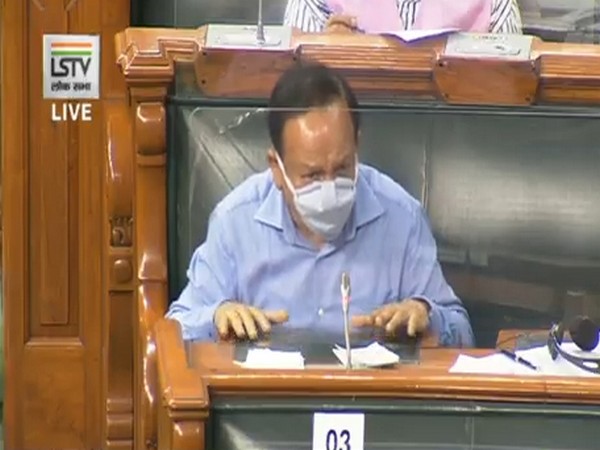 Union Health Minister Dr Harsh Vardhan speaking in Lok Sabha in New Delhi on Sunday.
