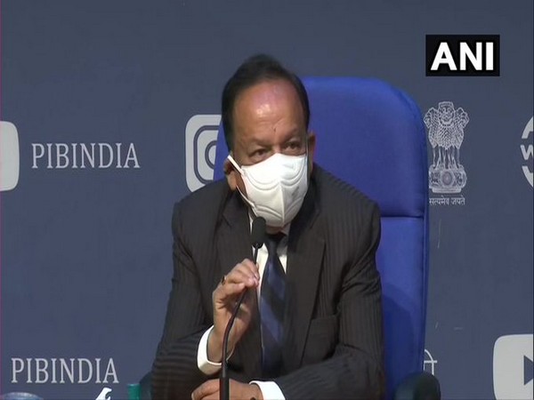 Union Health Minister Dr Harsh Vardhan addressing the curtain-raiser press conference on India International Science Festival 2020 on Monday. [Photo/ANI]