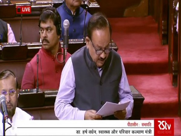 Union Health Minister Dr Harsh Vardhan speaking in Rajya Sabha on Thursday. Photo/ANI