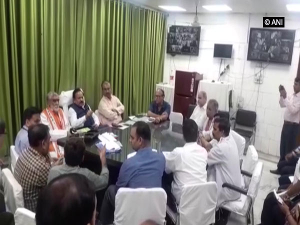 Visuals from the meeting at Sri Krishna Medical College and Hospital in Muzaffarpur, Bihar on Sunday.