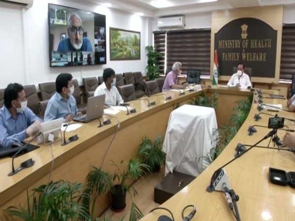 Union Health and Family Welfare Minister Dr Harsh Vardhan during a discussion with CSIR scientists, experts in New Delhi on Monday. Photo/ANI