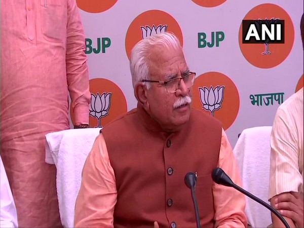 Haryana Chief Minister Manohar Lal Khattar addressing during an event in Chandigarj on Tuesday