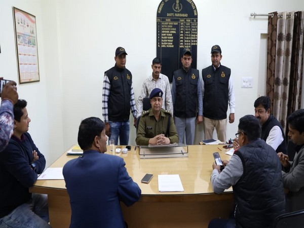 Haryana Police informing about the arrested criminal on Friday. Photos/ANI