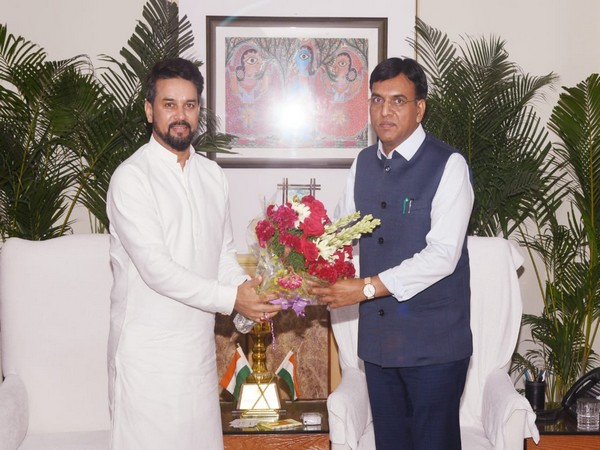 Union Information and Broadcasting Minister Anurag Thakur met Health Minister Mansukh Mandaviya (Photo/Anurag Thakur Twitter)