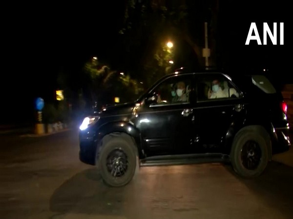 Visual of Suvendu Adhikari leaving the Home Minister's residence (ANI).