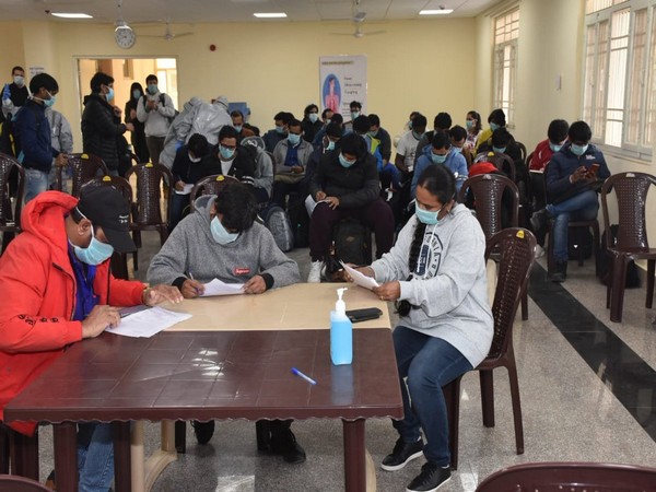 The 112 evacuees who were brought to Delhi today from Wuhan reach Indo-Tibetan Border Police's quarantine facility in Chhawla.