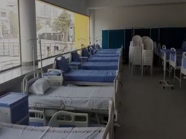 Temporary medical facility set up at Motera Stadium in Ahmedabad