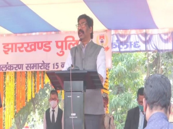 Jharkhand Chief Minister Hemant Soren today. (Photo/ANI)