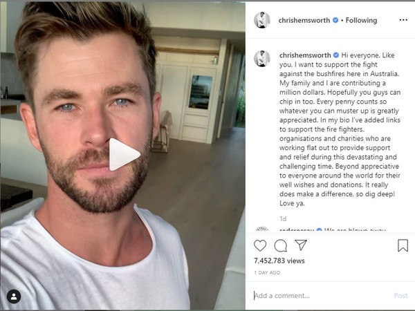 The actor pledged a million dollars towards disaster relief and urged people to donate money on the several charity links he posted on his profile bio (picture courtesy: Instagram)