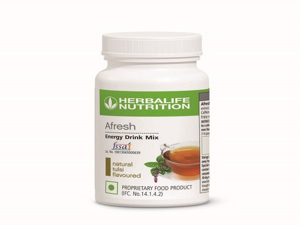 Afresh energy drink mix in Natural tulsi flavour from Herbalife Nutrition