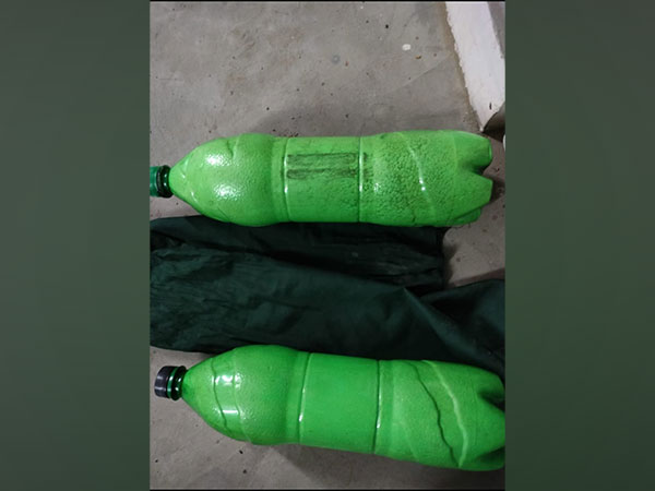 The recovered heroin botteles with BSF. (ANI/photo)