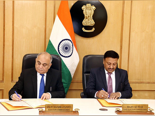 Chief Election Commissioner Rajiv Kumar and Election Commissioner Anup Chandra Pandey (Photo/ANI)