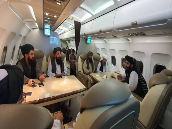 A high level delegation of the Islamic Emirate led by Foreign Minister Maulvi Amir Khan Mottaki left for Qatar today (Photo/ Twitter:  Zabihullah Mujahid)